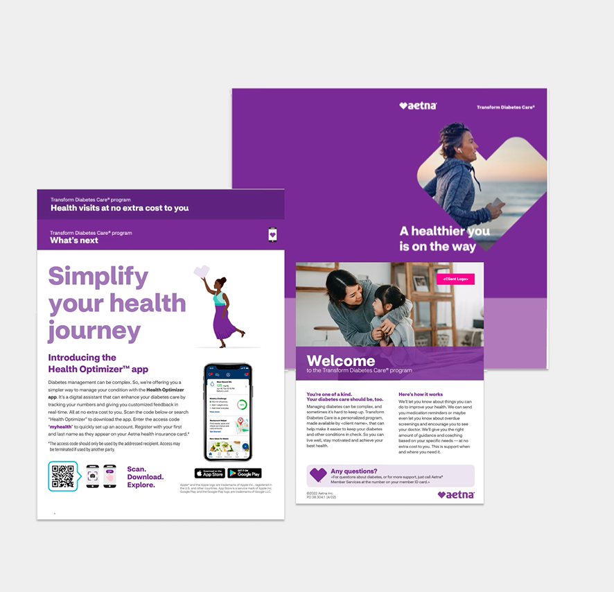 Aetna print production campaign example